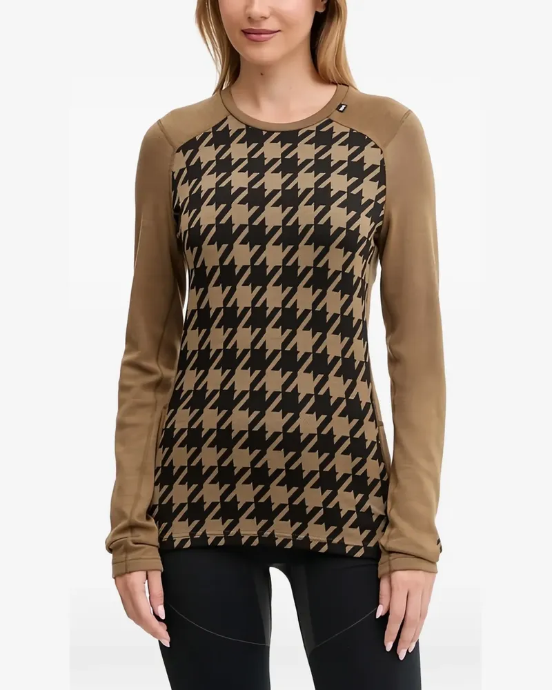 Helly Hansen Lifa houndstooth-pattern base layer - Braun Braun