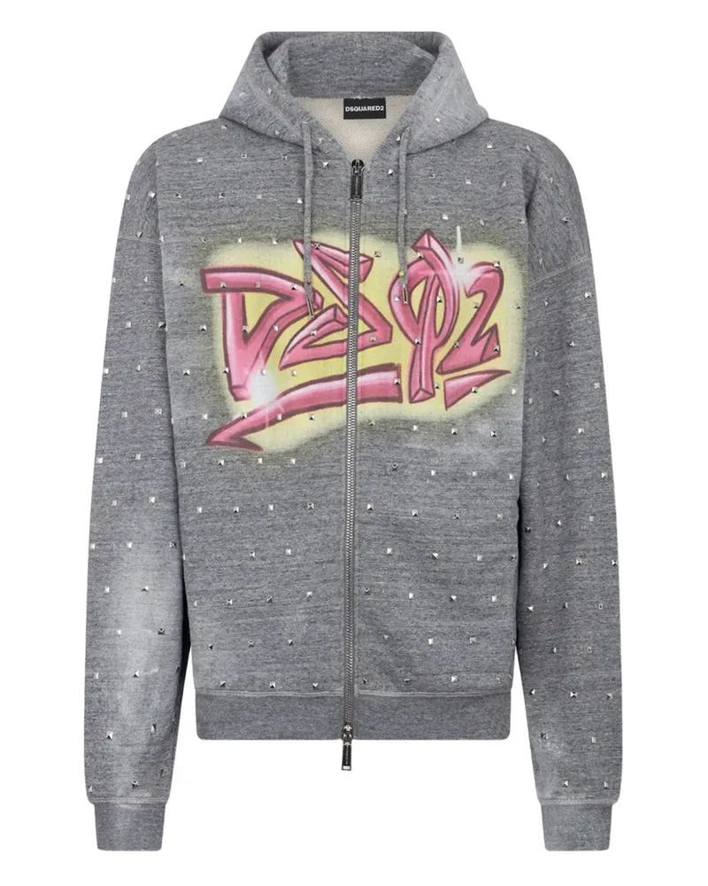 Dsquared2 Hoodie mit Nieten - Grau Grau