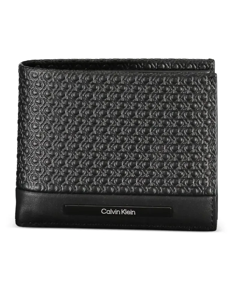 Calvin Klein monogram-embossed leather wallet - Schwarz Schwarz