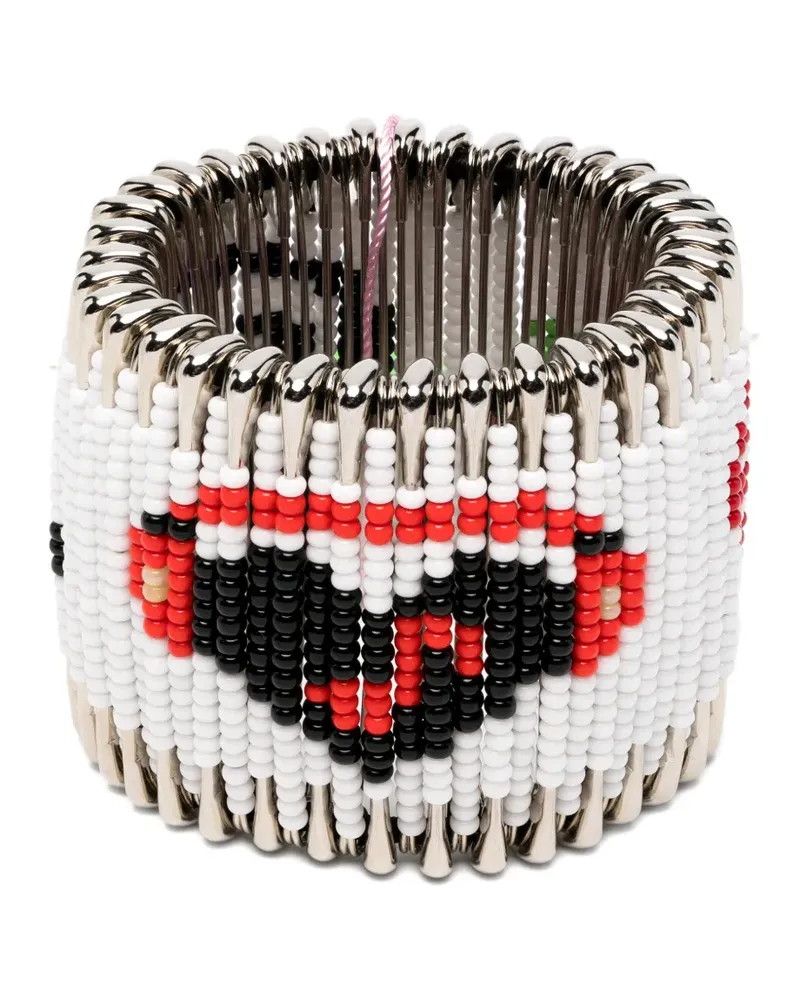 CHOPOVA LOWENA beaded safety-pin bracelet - Silber Silber