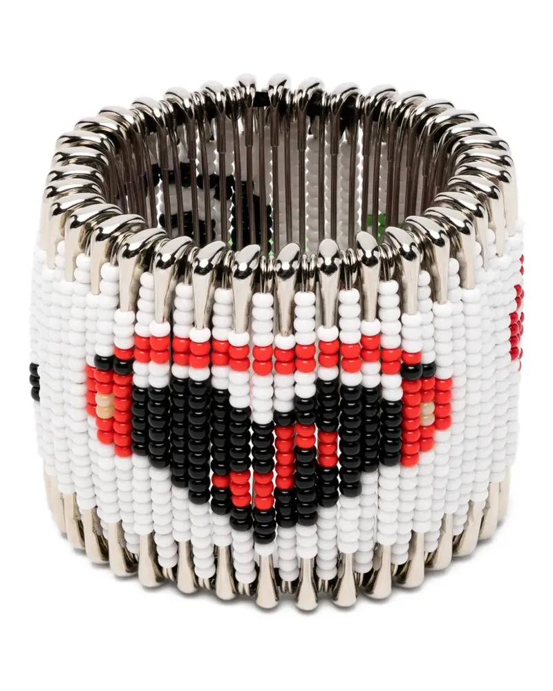 CHOPOVA LOWENA beaded safety-pin bracelet - Silber Silber