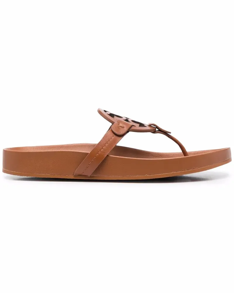 Tory Burch Sandalen mit Logo-Patch - Braun Braun