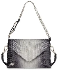 Alberta Ferretti Dori Handtasche mit Kroko-Effekt Schwarz