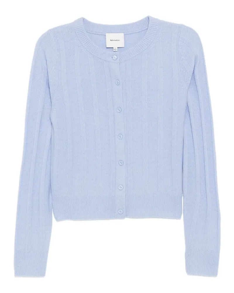 Reformation Hannah Cardigan - Blau Blau