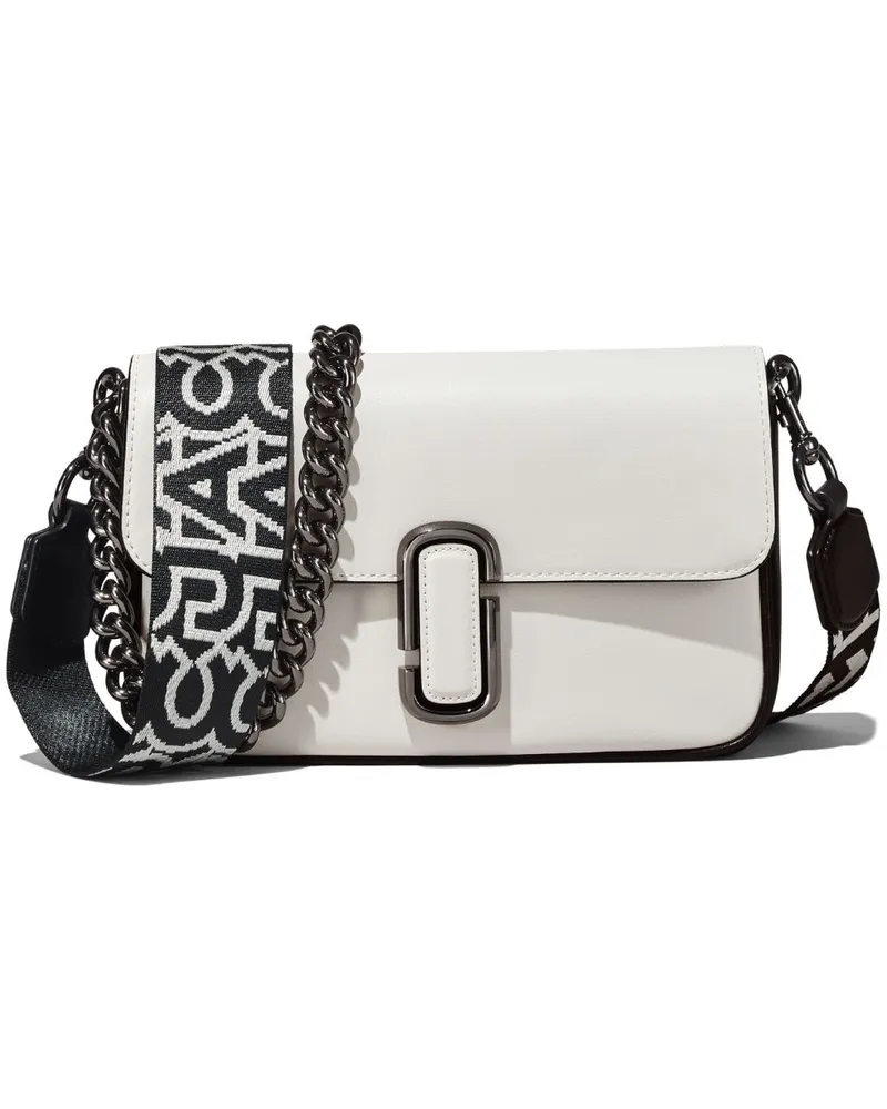 Marc Jacobs The Bi Color Schultertasche mit Logo-Schild - Weiß Weiß