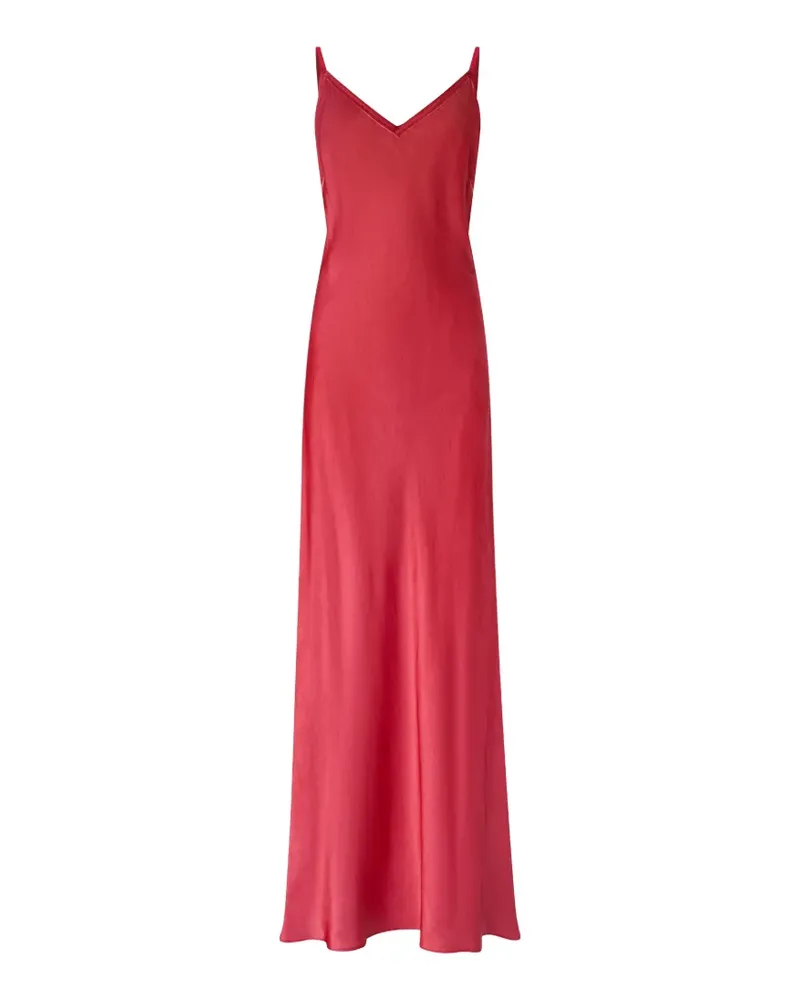 Pinko Langes Kleid aus Satin - Rot Rot
