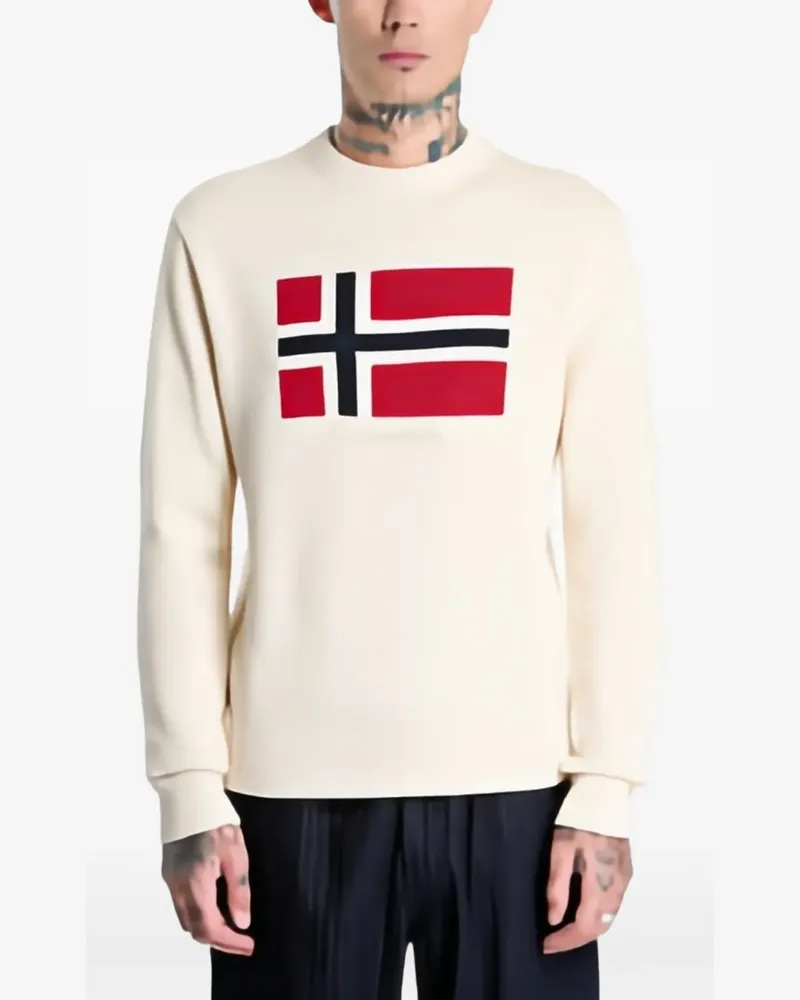 Napapijri Pullover mit Flaggenverzierung - Nude Nude