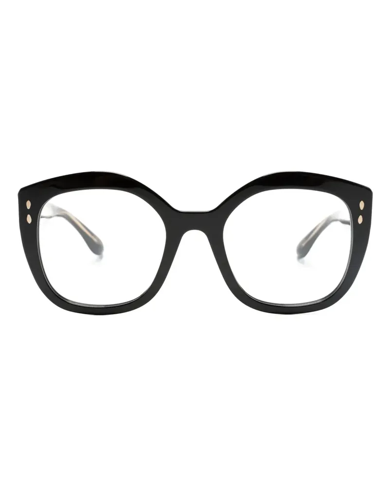 Isabel Marant Runde Brille mit Nieten - Schwarz Schwarz
