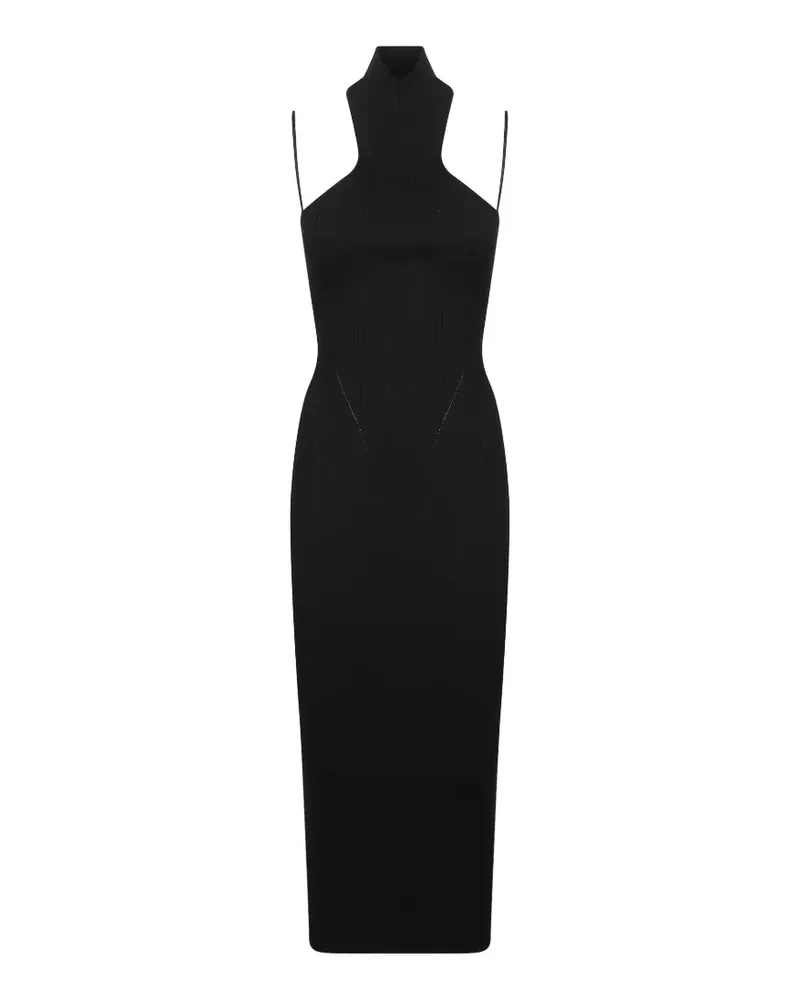 Dondup ribbed-knit halterneck dress - Schwarz Schwarz