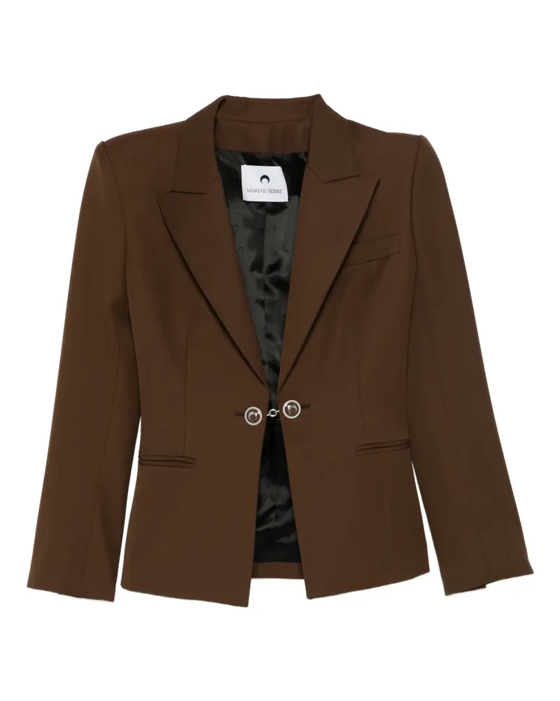 Marine Serre buttoned wool jacket - Braun Braun