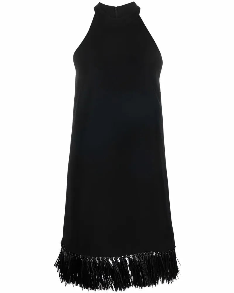 Moschino Kleid mit Fransen - Schwarz Schwarz