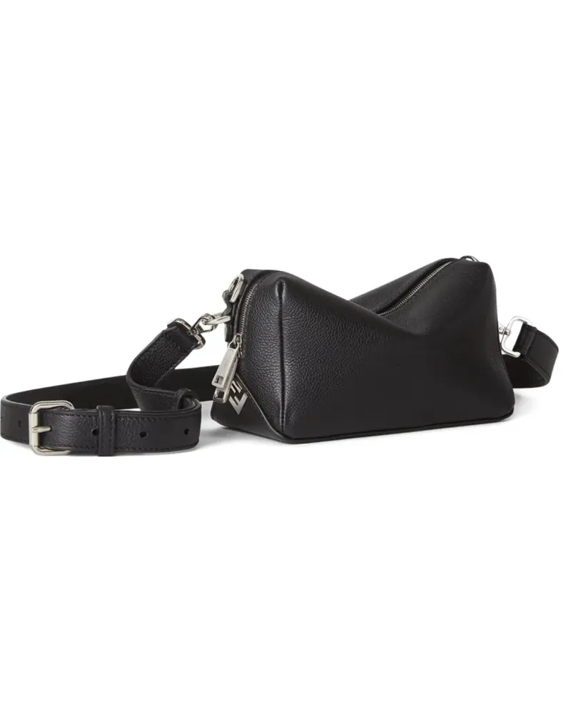 Fendi Schultertasche aus Kalbsleder mit Reißverschluss - Schwarz Schwarz