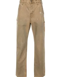 AllSaints Carpenter Distressed-Hose aus Canvas Nude