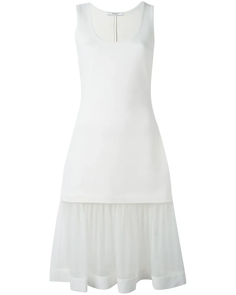 Givenchy Kleid mit semi-transparentem Einsatz - Weiß Weiß