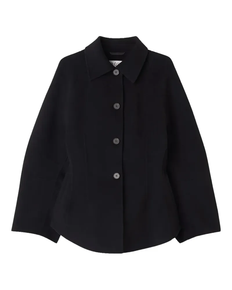 Róhe button jacket - Schwarz Schwarz