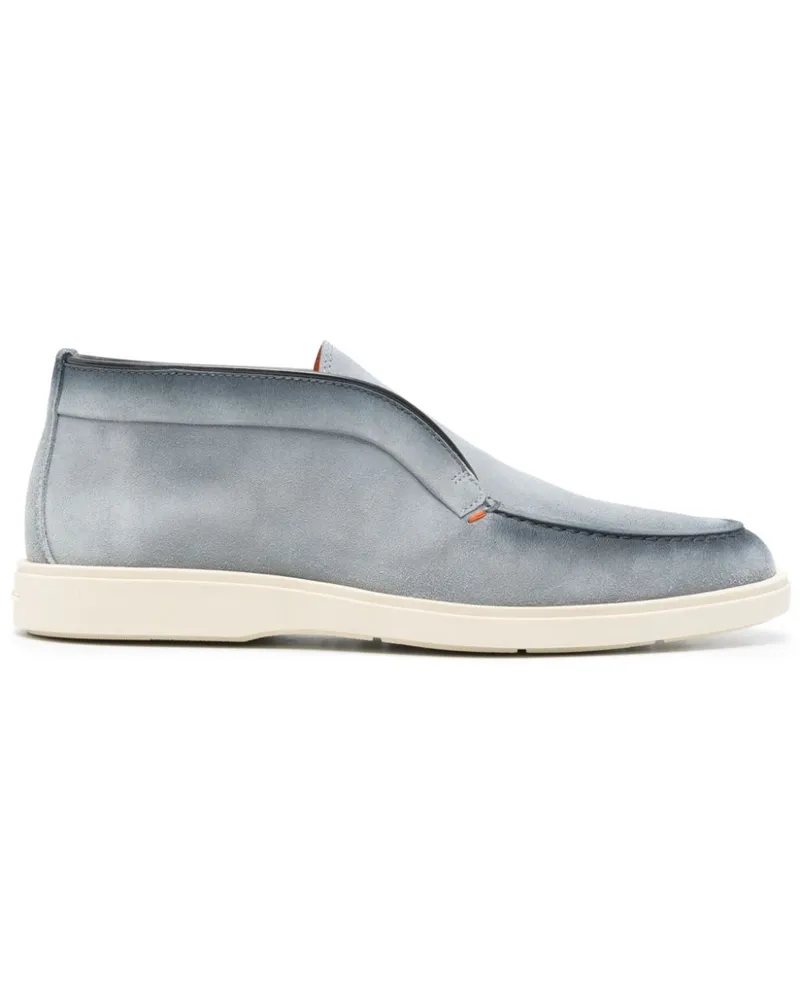 Santoni Desert-Boots aus Wildleder mit Farbverlauf Blau