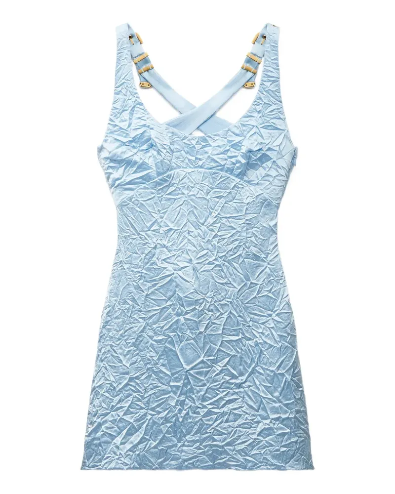 Versace silk cady satin mini dress - Blau Blau
