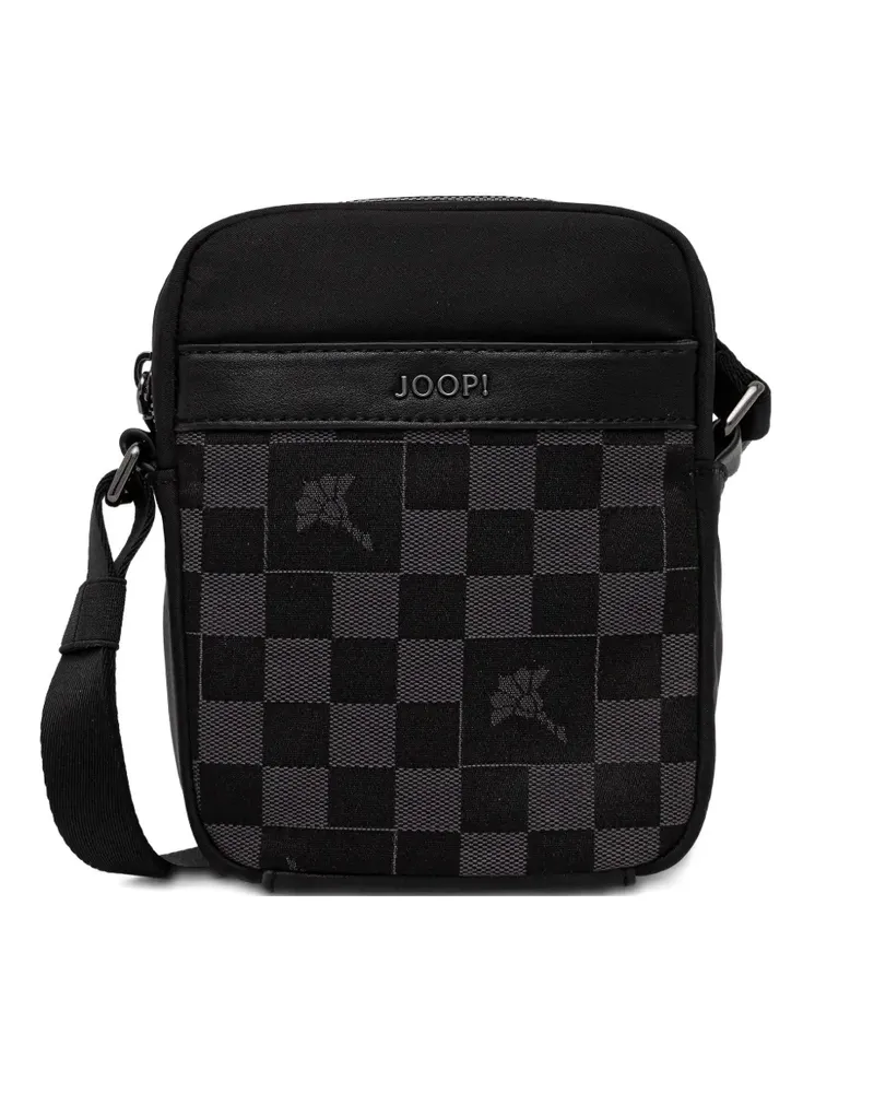 JOOP! checkerboard messenger bag - Schwarz Schwarz