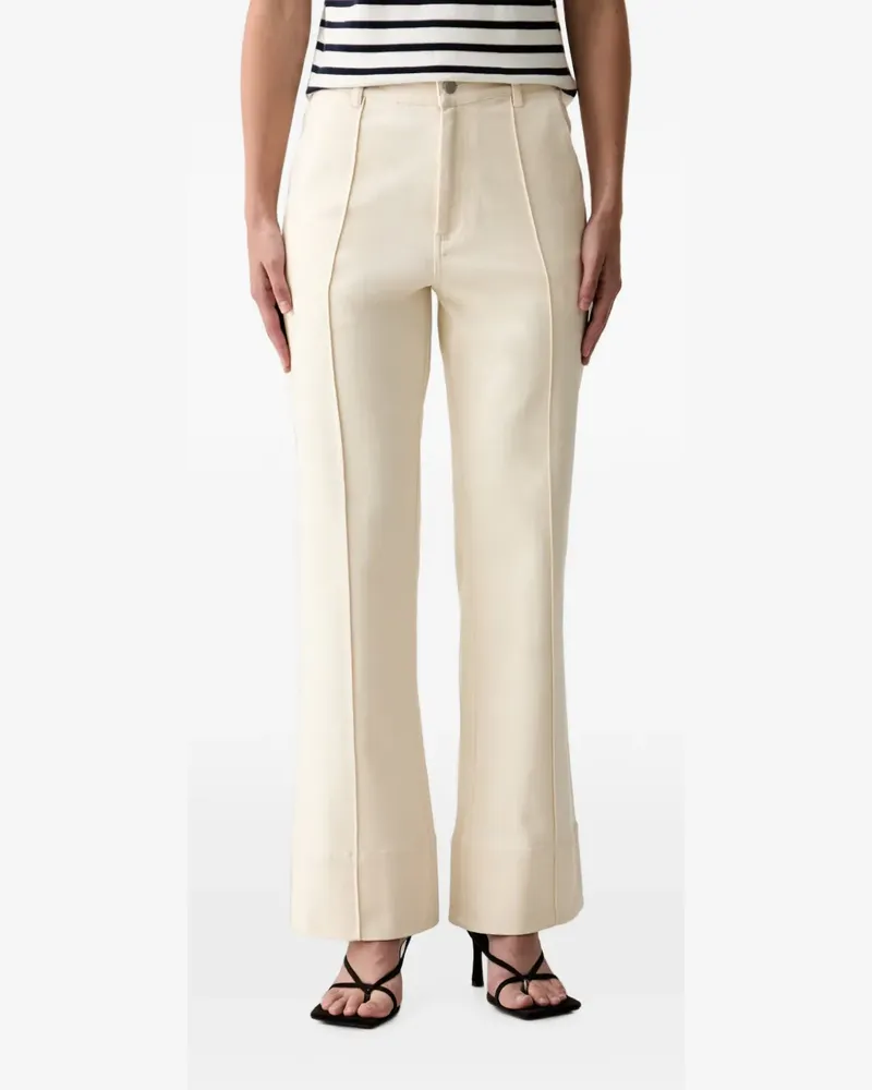 Barbour Hinton pintuck-detailing flared jeans - Nude Nude