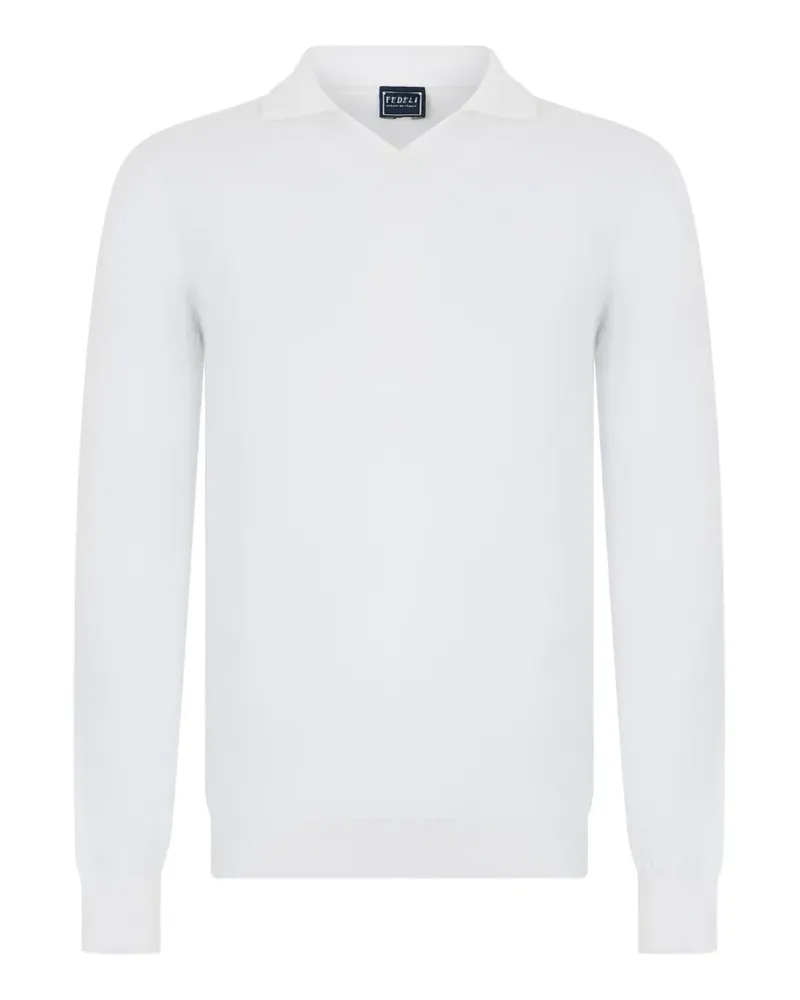 Fedeli long-sleeve polo shirt - Weiß Weiß