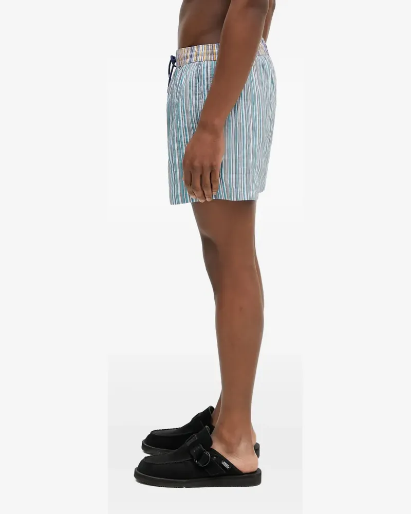Paul Smith Gestreifte Badeshorts mit Kordelzug - Blau Blau