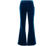 Ausgestellte Samthose - Blau