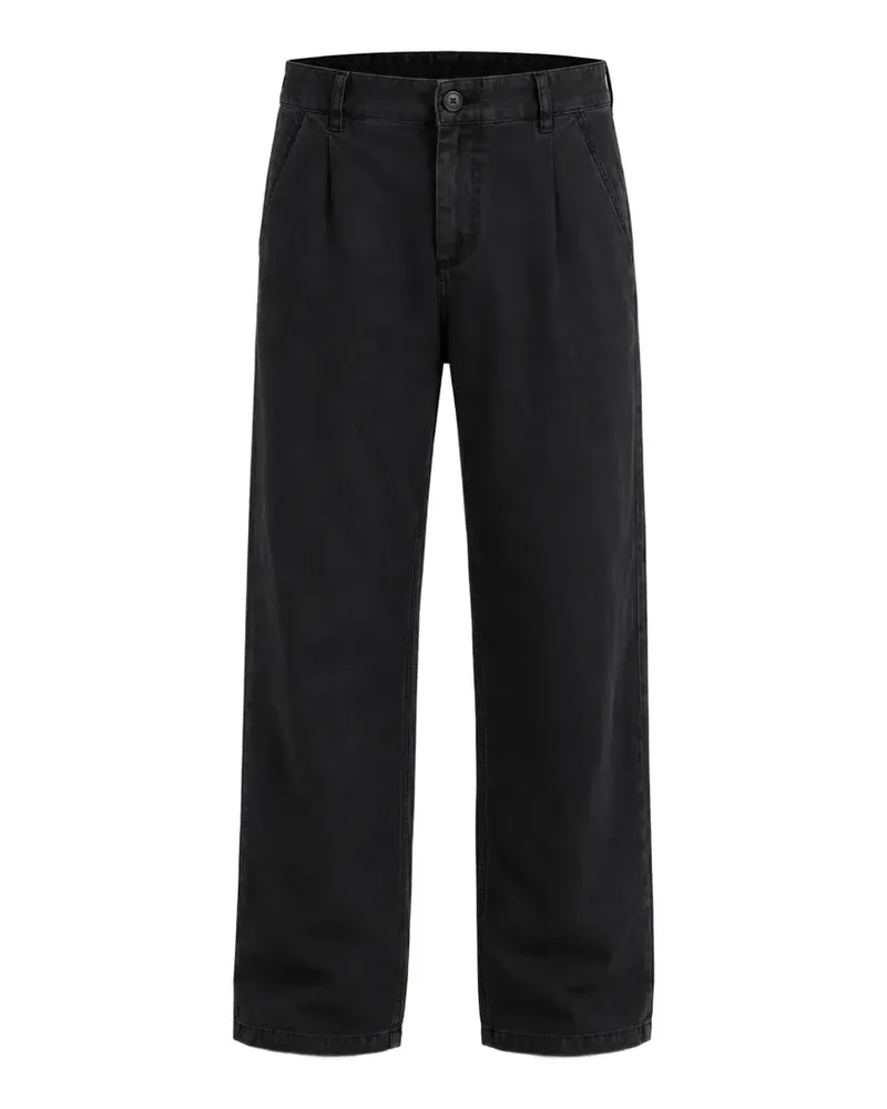 Hannes Roether pleat-detail trousers - Schwarz Schwarz