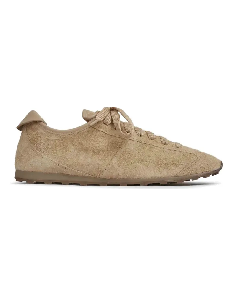 Jacquemus lace-up suede sneakers - Nude Nude