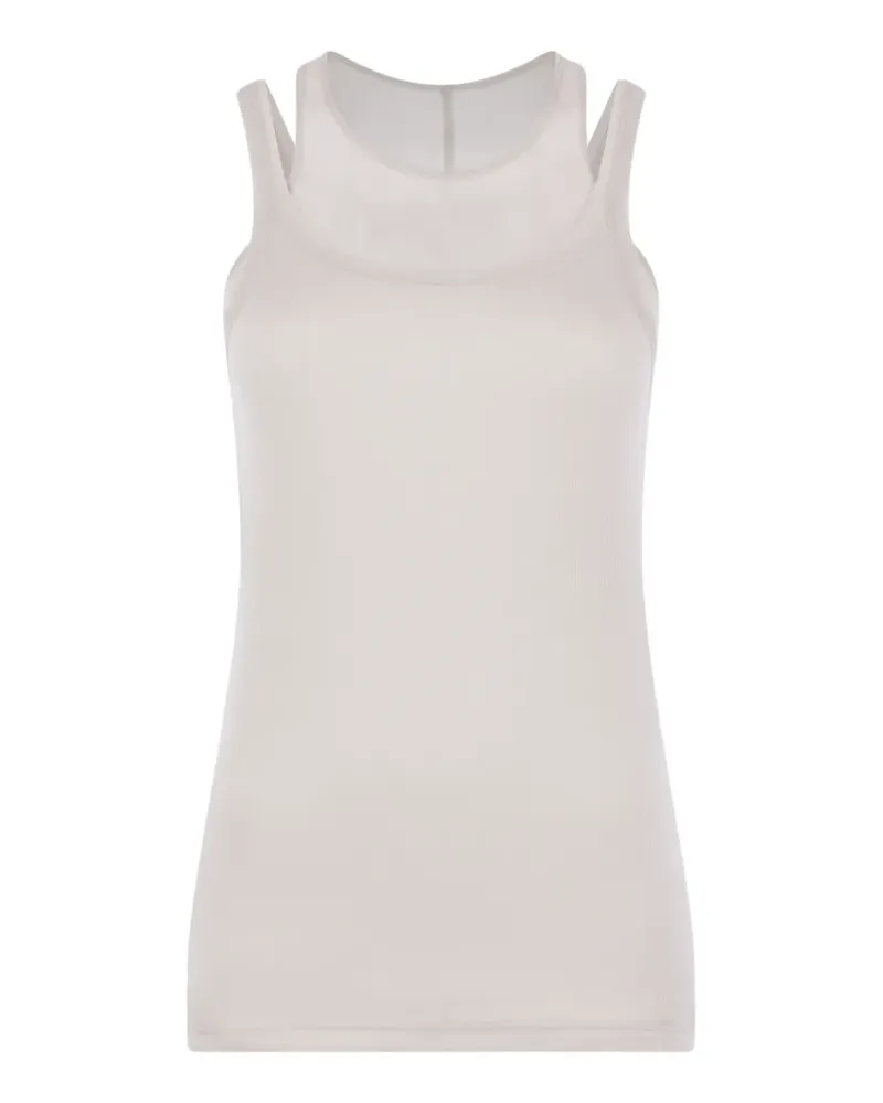TER ET BANTINE Geripptes Tanktop - Weiß Weiß