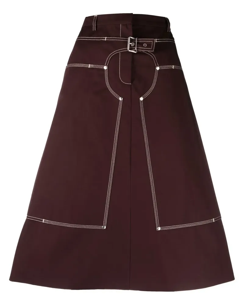 Stella McCartney Midirock mit Schnallenverschluss - Braun Braun