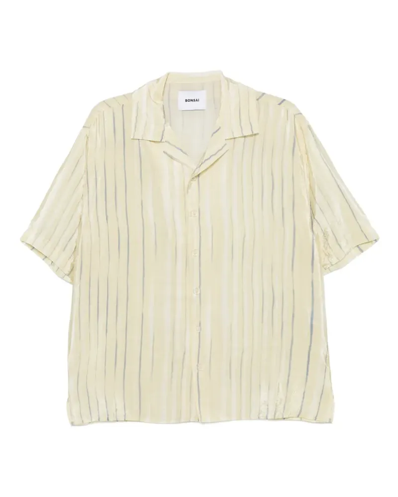 BONSAI striped camp-collar shirt - Gelb Gelb