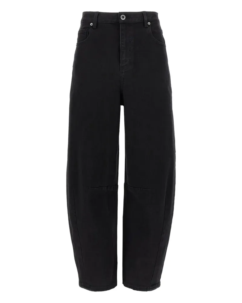 Self-Portrait Weite High-Rise-Jeans - Schwarz Schwarz