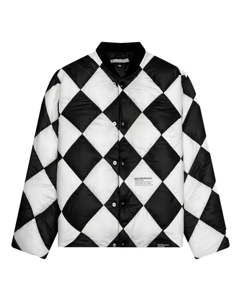 Neighborhood Checker puffer jacket - Schwarz Schwarz