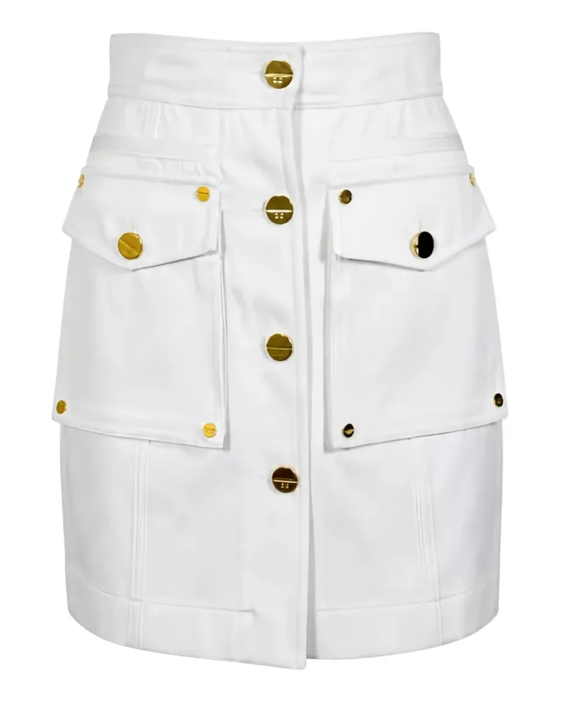 Elisabetta Franchi button-up mini cargo skirt - Weiß Weiß
