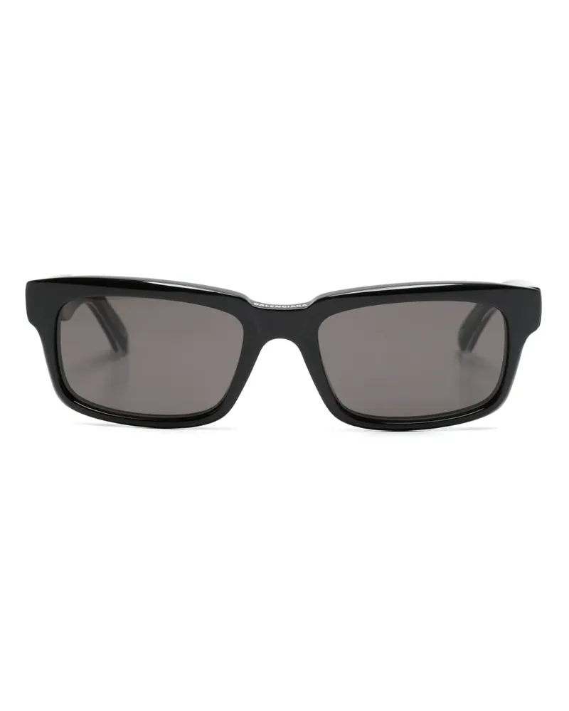 Balenciaga Sonnenbrille mit eckigem Gestell - Schwarz Schwarz