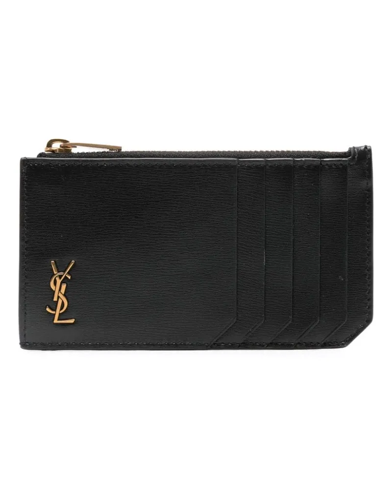Saint Laurent Kleines Cassandre Kartenetui - Schwarz Schwarz