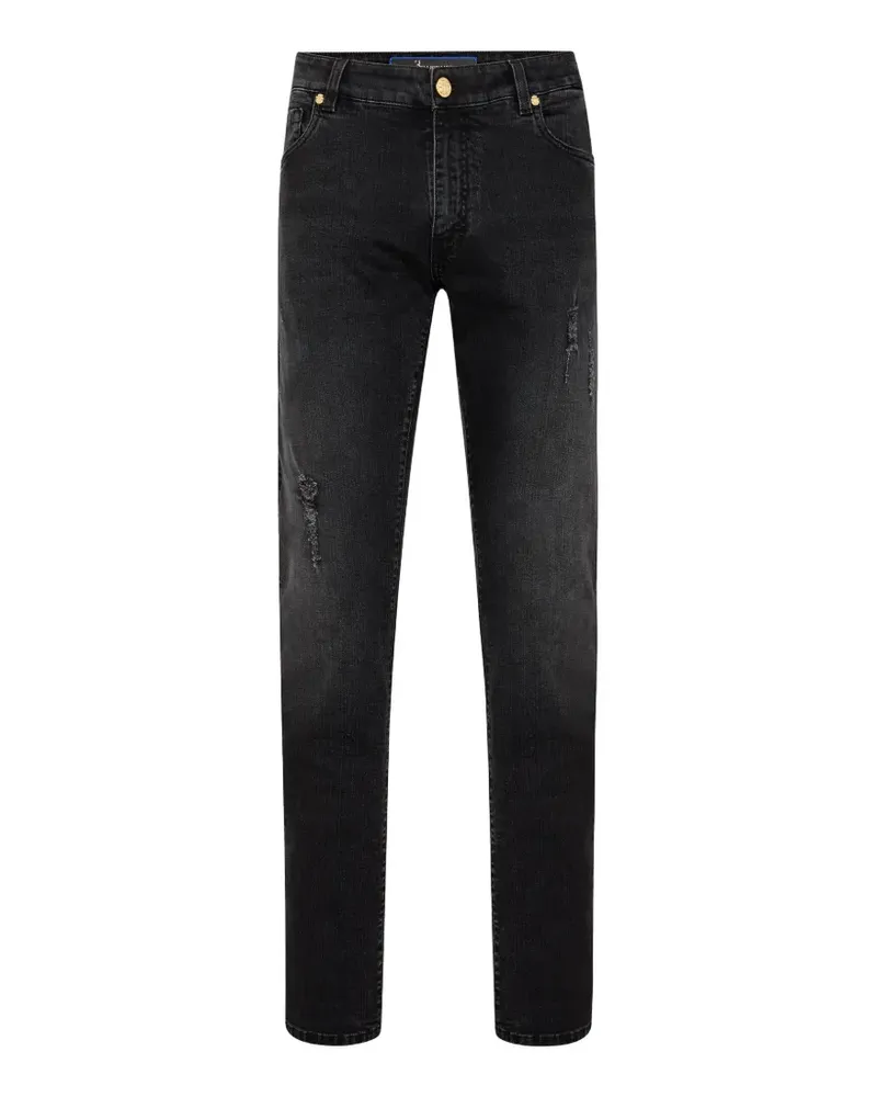 Billionaire Gerade Hose im Distressed-Look - Schwarz Schwarz