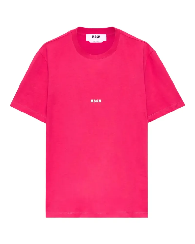 MSGM T-Shirt mit Logo - Rosa Rosa