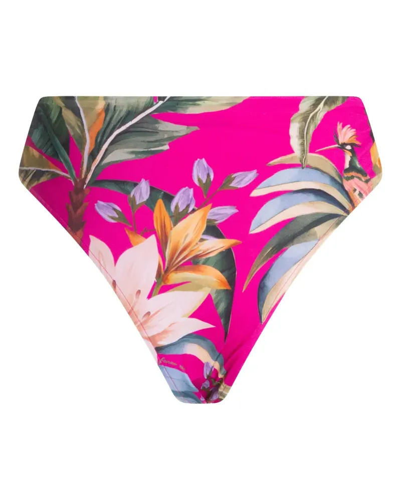 FARM Rio floral-print bikini bottoms - Rosa Rosa