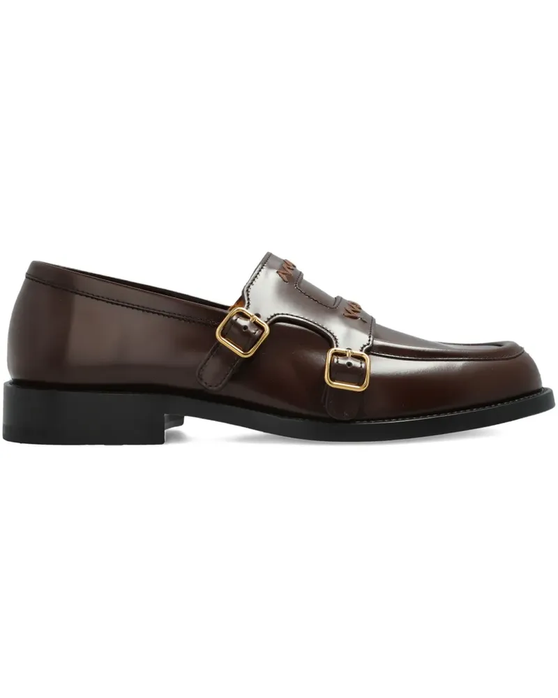 Marni Schuhe mit Logo-Stickerei - Braun Braun