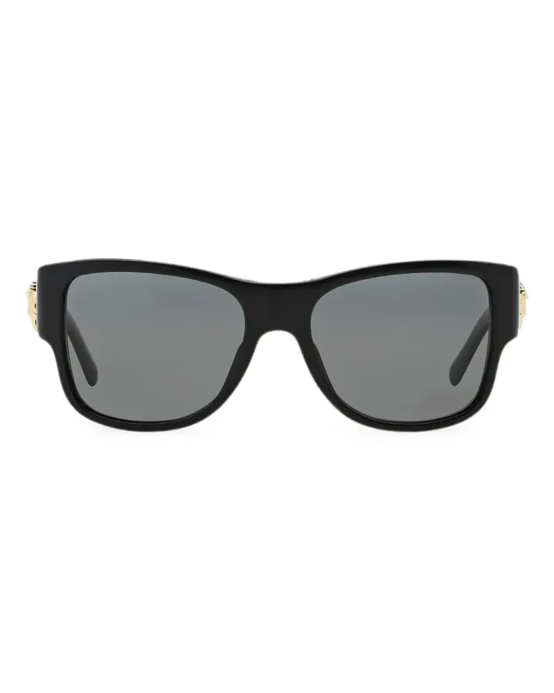 Versace Medusa plaque rectangle-frame sunglasses - Schwarz Schwarz