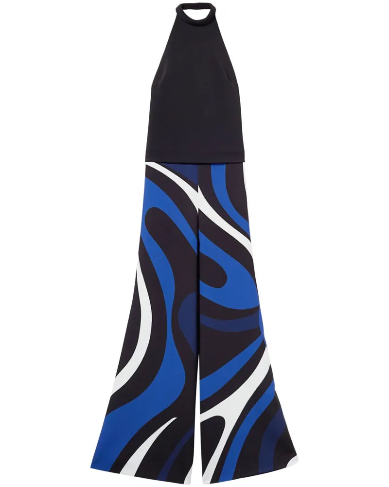 Emilio Pucci Jumpsuit mit Marmo-Print - Schwarz Schwarz