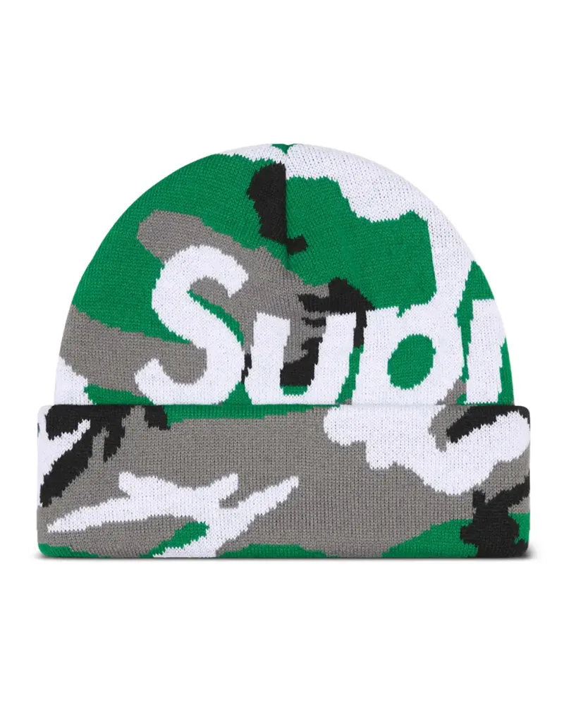 Supreme Being Beanie mit Camouflage-Logo - Grün Grün