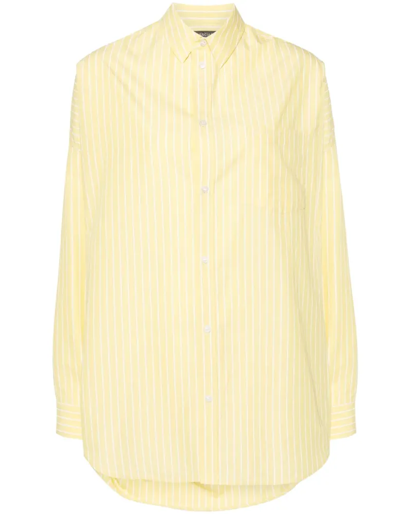 Balenciaga Gestreiftes Hemd - Gelb Gelb
