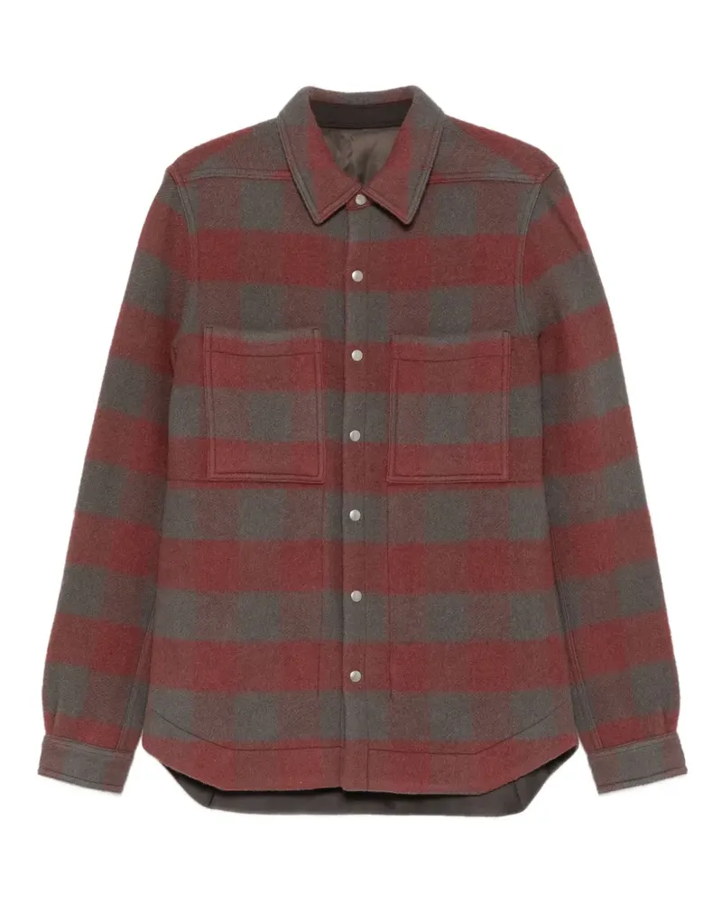 Rick Owens Karierte Jacke - Rot Rot