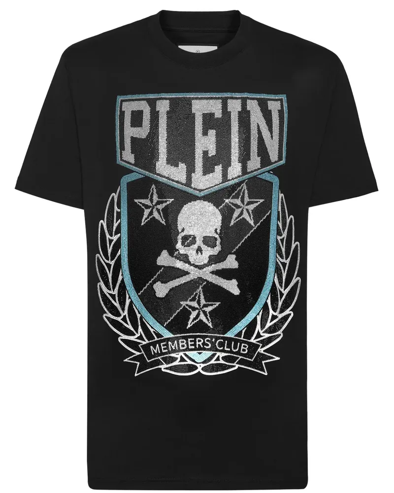 Philipp Plein Patch Skull&Bones T-Shirt - Schwarz Schwarz