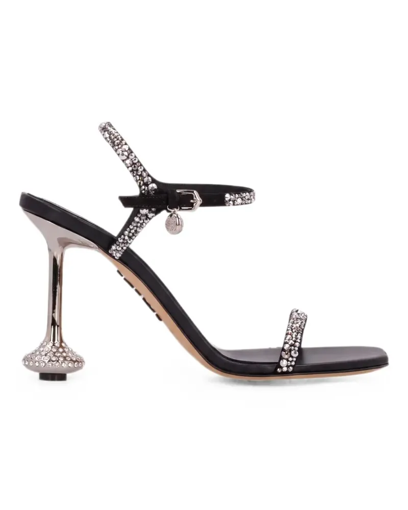 Loewe Toy Sandalen aus Wildleder und Strass - Schwarz Schwarz