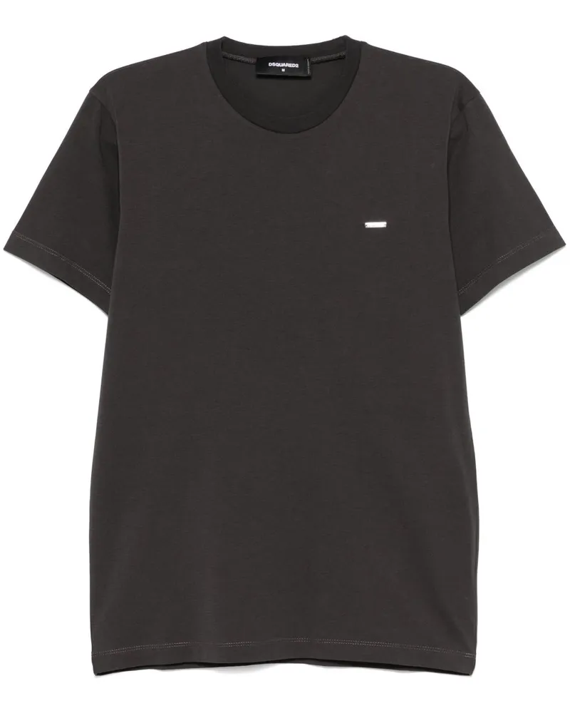Dsquared2 T-Shirt mit Logo-Schild - Grau Grau