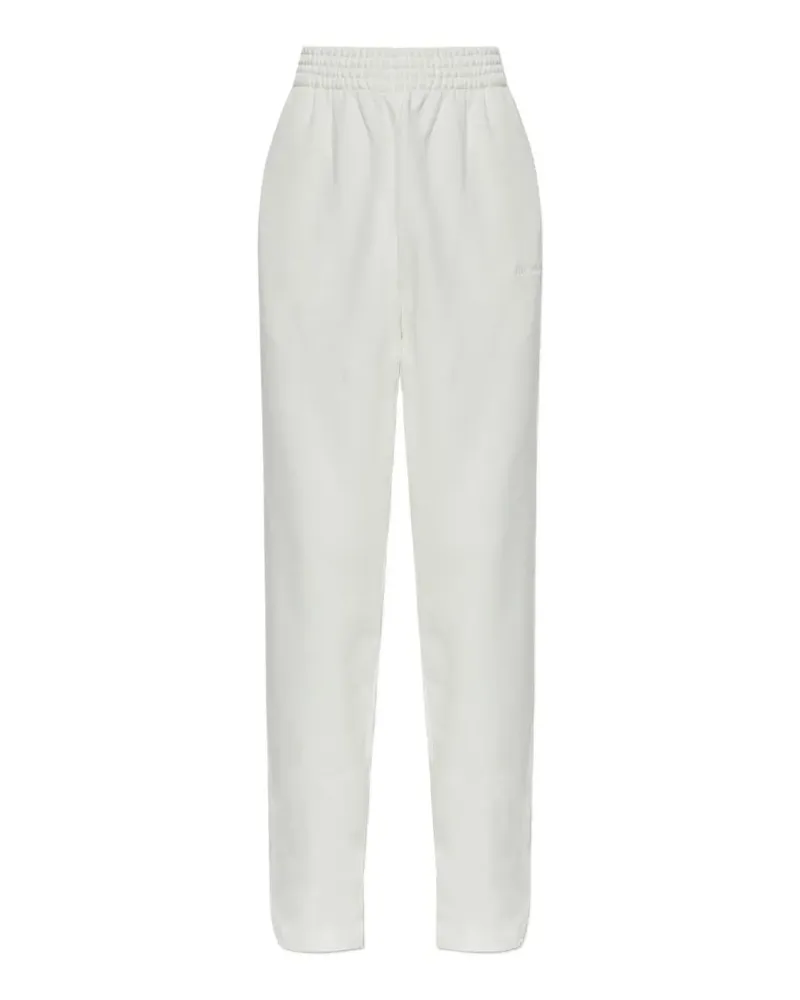 THE MANNEI logo-embroidered elasticated-waist track pants - Weiß Weiß