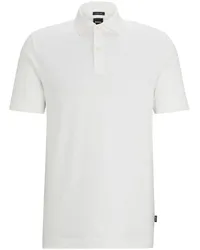 HUGO BOSS Meliertes Poloshirt Weiß